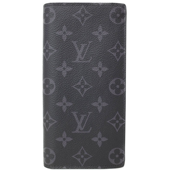 Louis Vuitton Monogram Portefeuille Brazza Eclipse Long Wallet Bifold Black - Picture 1 of 5